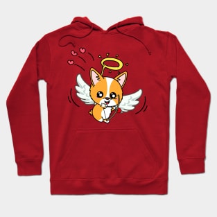 Cupid Corgi Shooting Love Arrows on valentine's day Hoodie